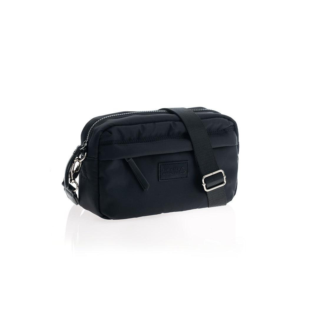 JEM + BEA Cici Eco Crossbody Changing Bag - Black-Mini Bags- | Natural Baby Shower