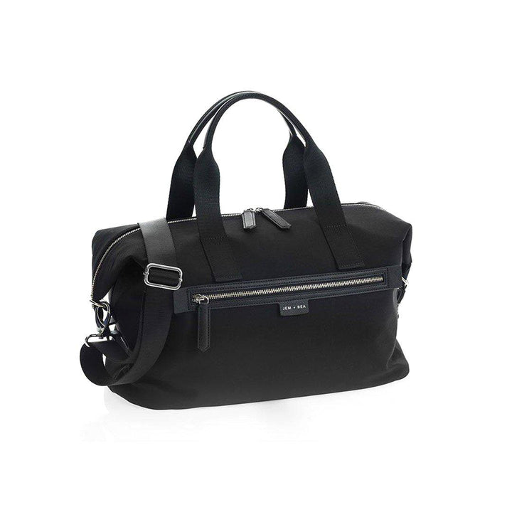 JEM + BEA Sustainable Edie Eco Holdall - Black-Changing Bags- | Natural Baby Shower