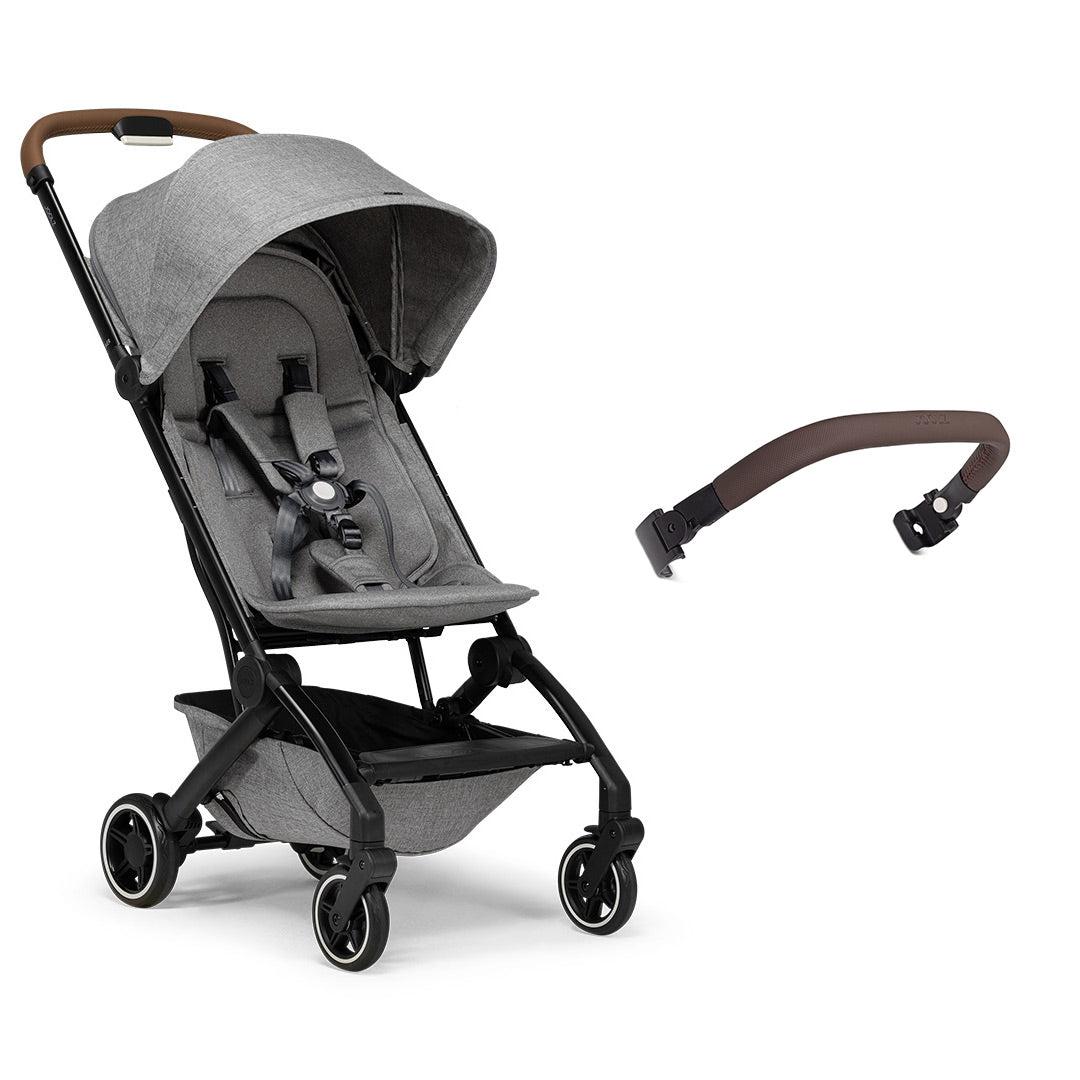 Joolz Aer+ Pushchair - Delightful Grey-Strollers-No Carrycot-Mid Brown Carbon Bumper Bar | Natural Baby Shower
