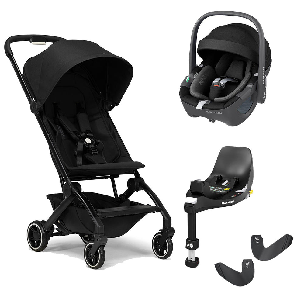 Joolz Aer+ Pushchair & Pebble 360/360 Pro Travel System - Refined Black-Travel Systems-No Carrycot-Pebble 360 i-Size Car Seat | Natural Baby Shower