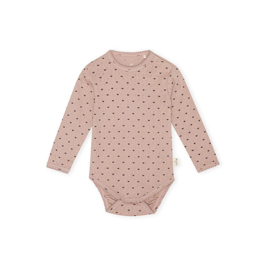 Konges Slojd Minnie Long Sleeve Bodysuit - Du Coeur Sparrow-Bodysuits-Du Coeur Sparrow-9m | Natural Baby Shower