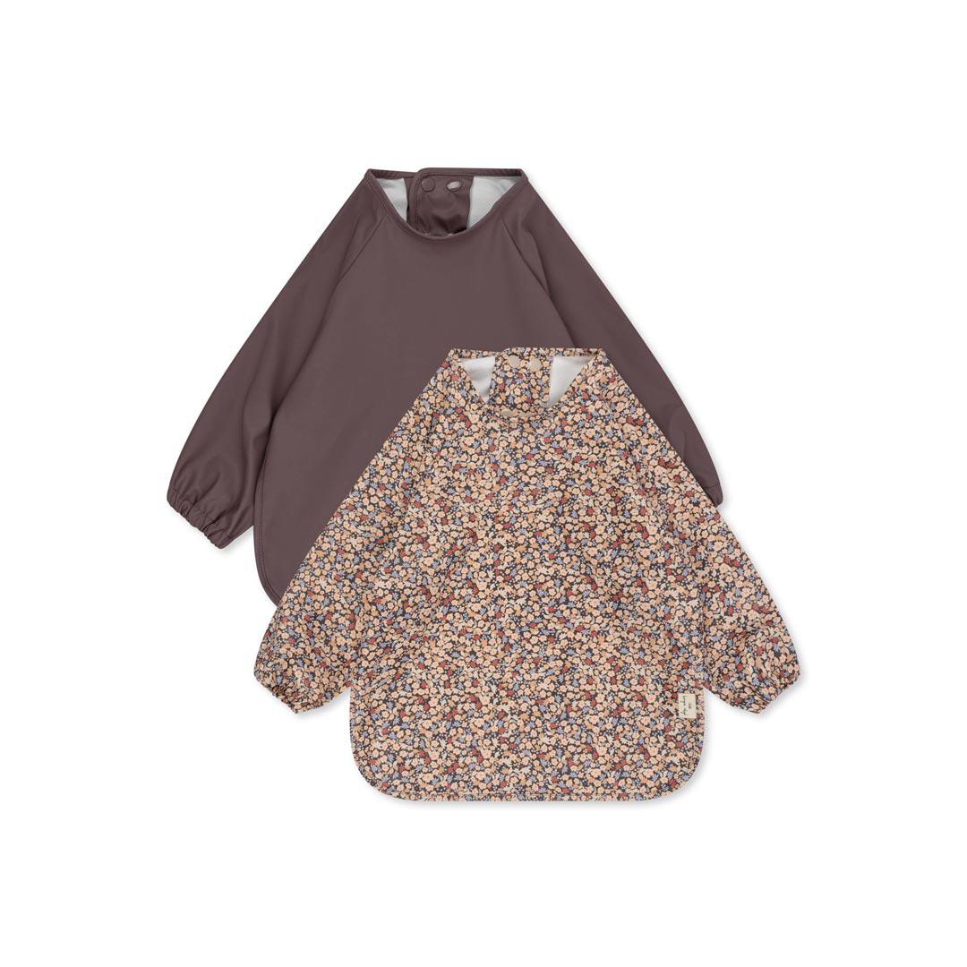 Konges Slojd Dinner Sleeved Bibs - Toulouse + Sparrow - 2 Pack-Bibs- | Natural Baby Shower