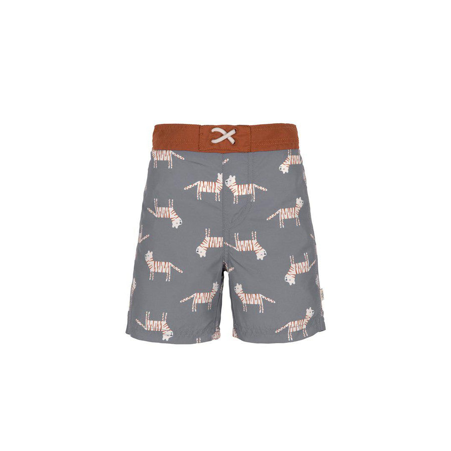 Lassig Board Shorts - Tiger/Grey-Board Shorts-Grey-7-12m | Natural Baby Shower