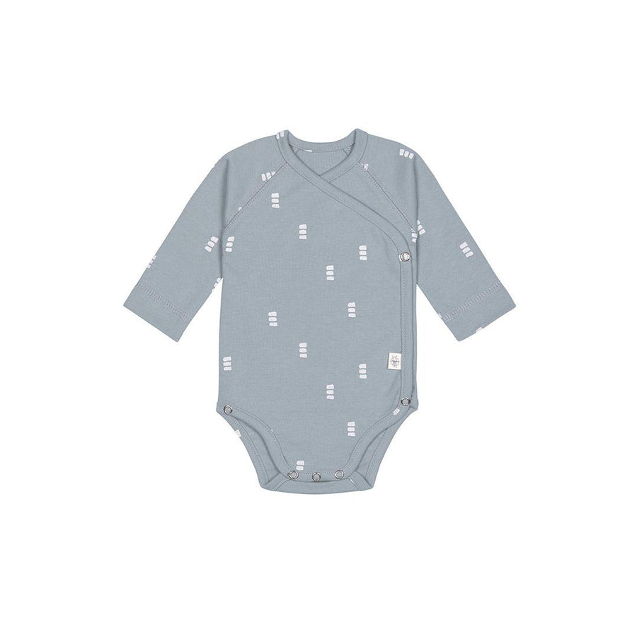Lassig Long Sleeve Body - Blocks / Light Blue-Bodysuits-Light Blue-50/56 | Natural Baby Shower