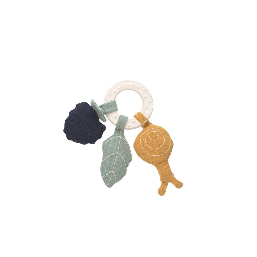Lassig Natural Rubber Ring Teether - Snail-Teethers- | Natural Baby Shower