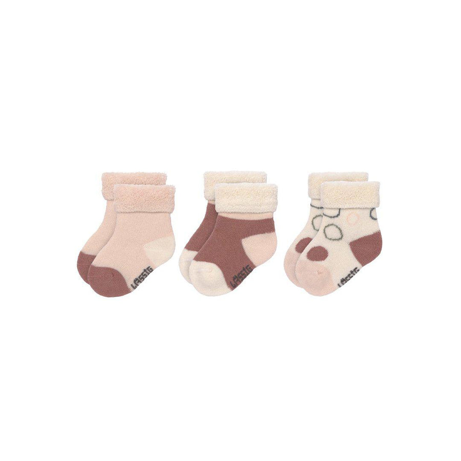 Lassig Newborn Socks - Off-White/Powder Pink/Rust - 3 Pack-Socks-Off-White + Powder Pink-0-4m | Natural Baby Shower