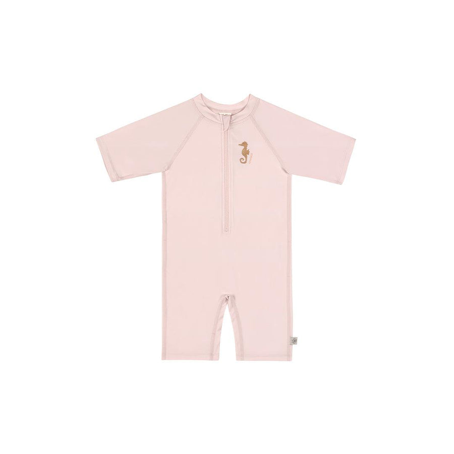 Lassig Short Sleeve Sunsuit - Seahorse - Light Pink-Swim Jumpsuits-Light Pink-3-6m | Natural Baby Shower