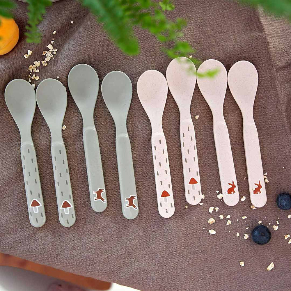 Lassig Spoon Set - Little Forest Fox - 4 Pack-Cutlery- | Natural Baby Shower