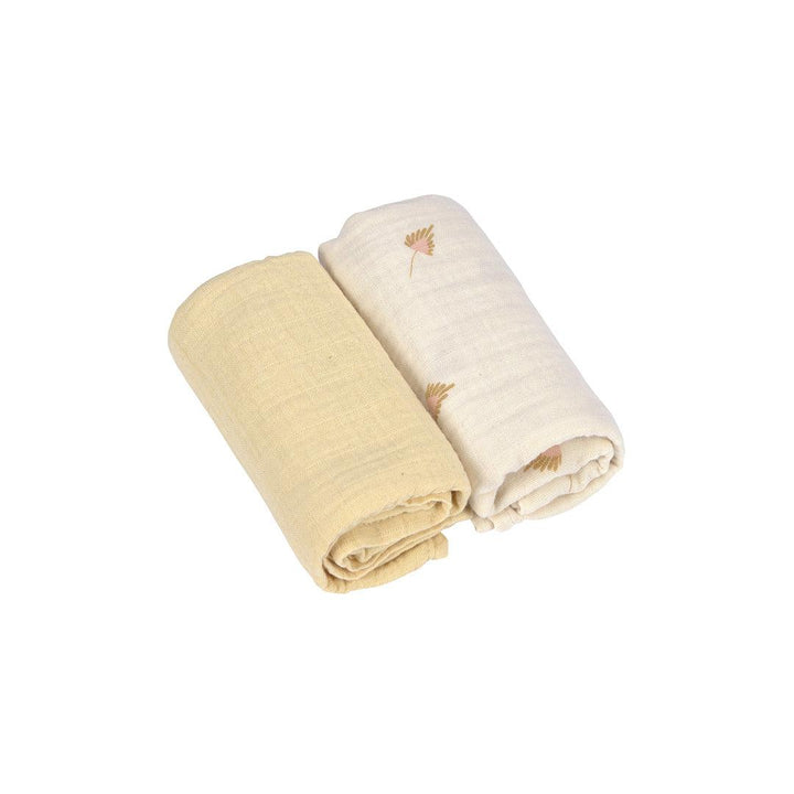 Lassig Swaddle + Burp Blanket - 2 Pack - Curry-Swaddling Wraps-Curry-M | Natural Baby Shower