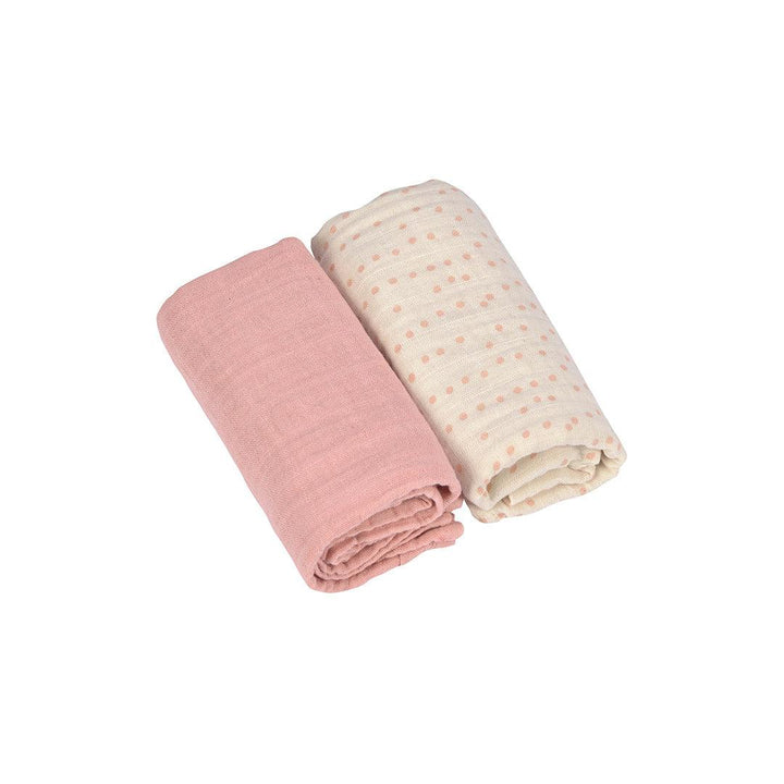 Lassig Swaddle + Burp Blanket - 2 Pack - Rose-Swaddling Wraps-Rose-M | Natural Baby Shower