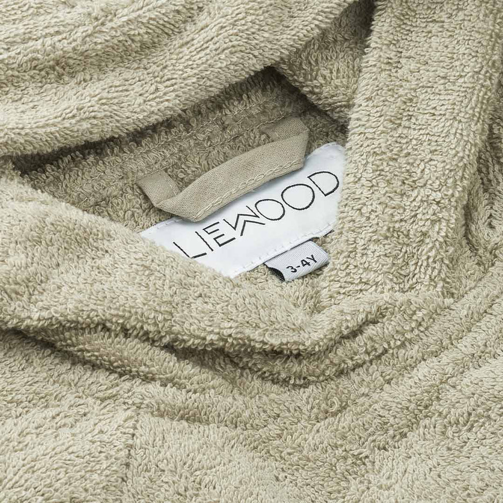 Outlet - Liewood Ilja Bathrobe Poncho - Rabbit - Mist (3-4y)-Ponchos-Mist-3-4y | Natural Baby Shower