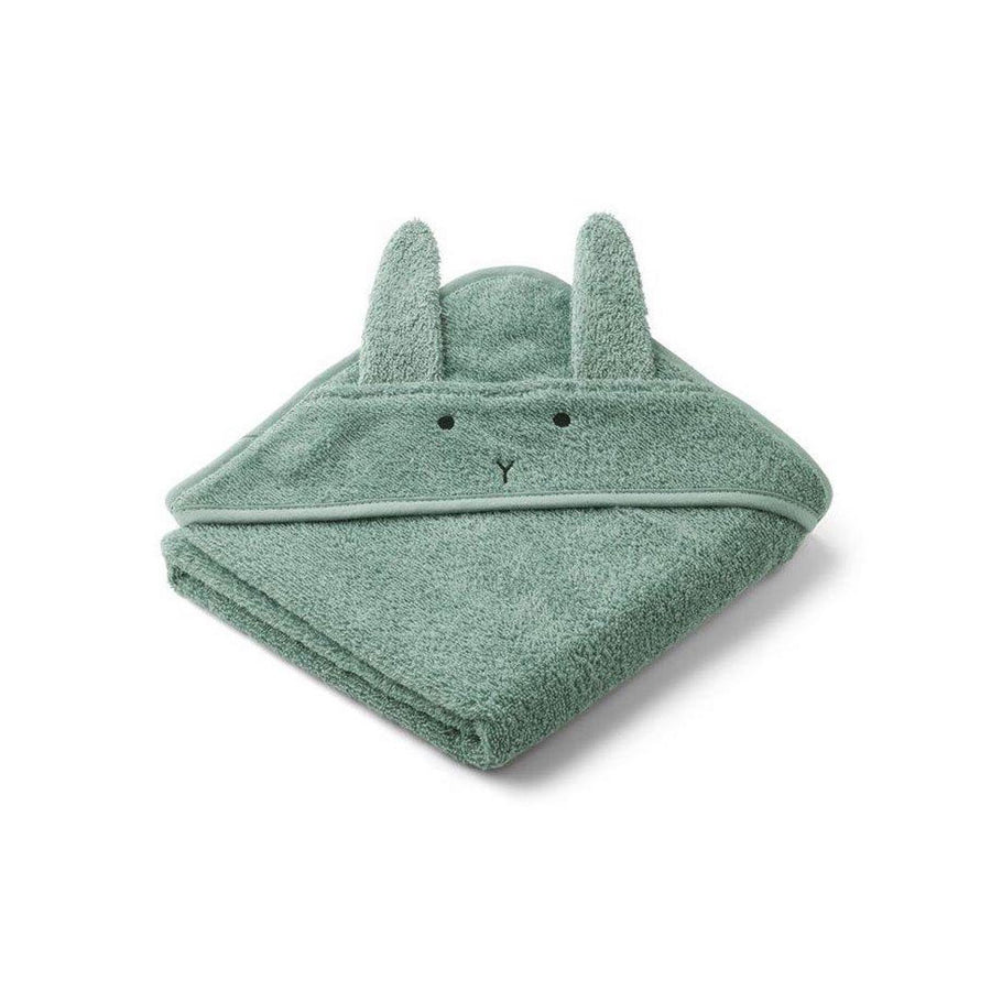 Liewood Albert Hooded Baby Towel - Rabbit - Peppermint-Bath Towels- | Natural Baby Shower