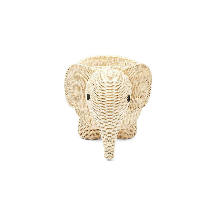 Liewood Anya Animal Rattan Basket - Natural - Elephant-Storage Baskets-Natural-Elephant | Natural Baby Shower