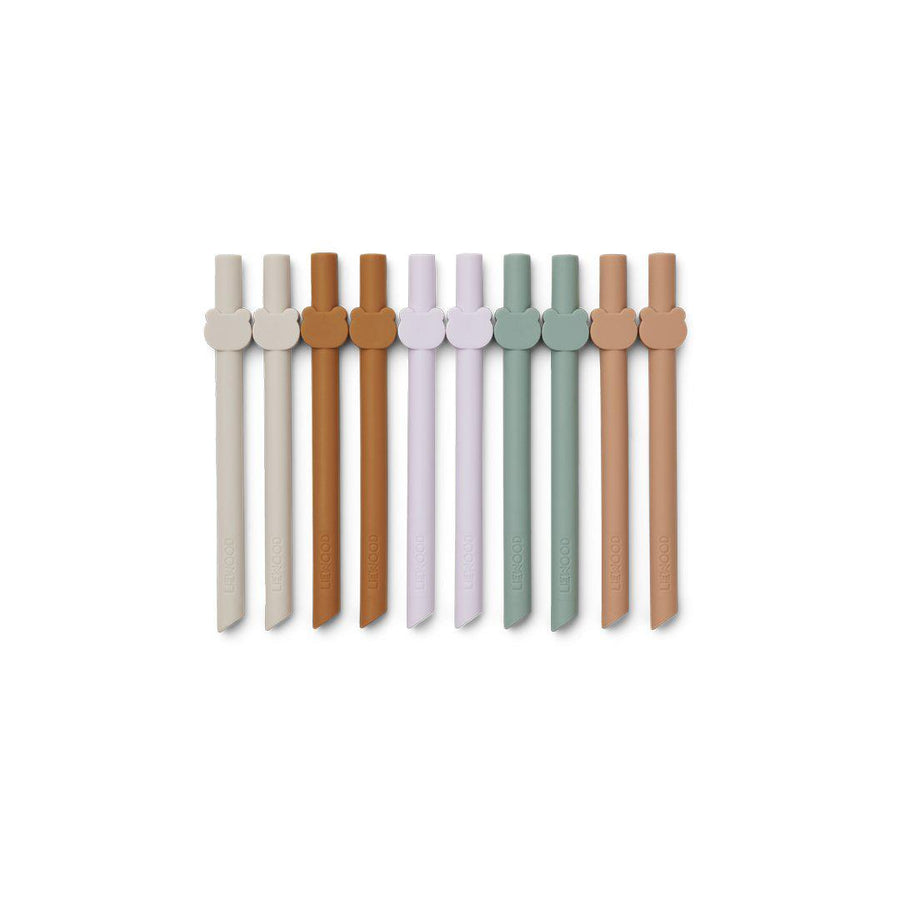 Liewood Badu Straw - Multi Mix - 10 Pack-Straws-Multi Mix- | Natural Baby Shower