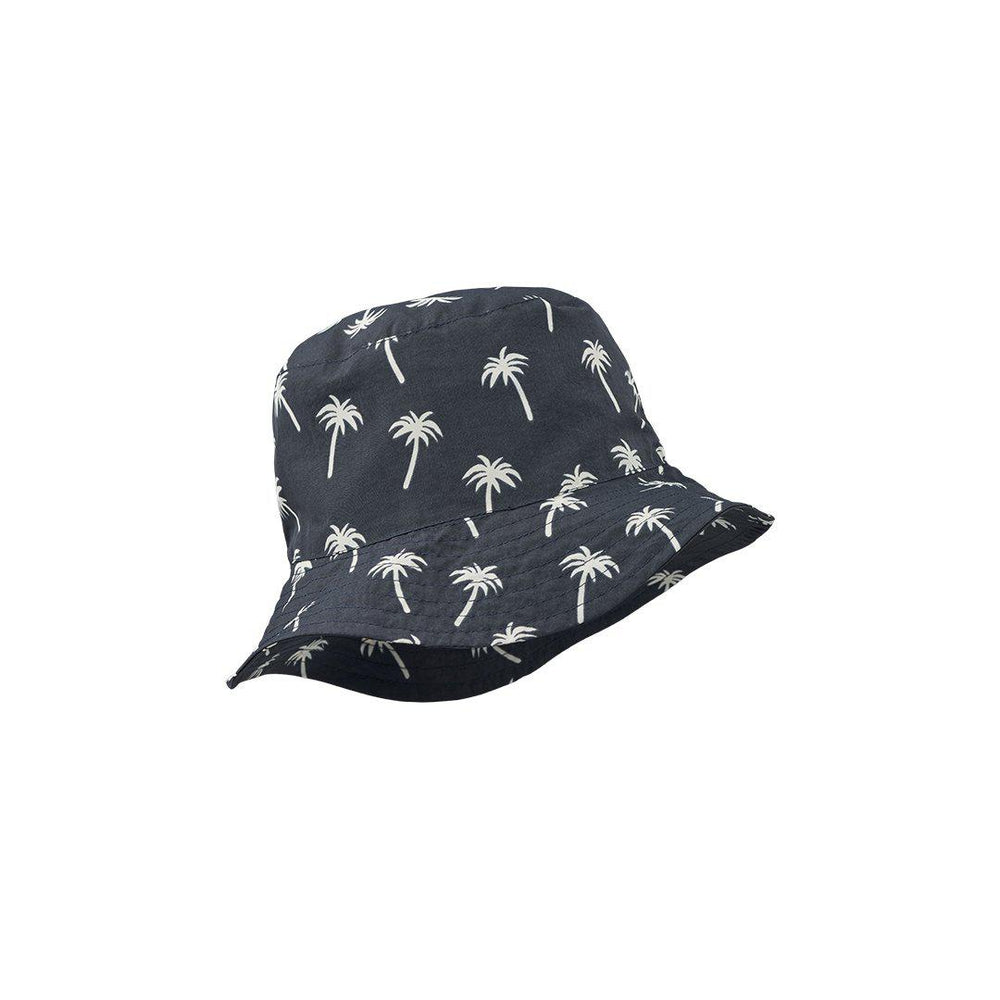 Liewood Damon Bucket Hat - Palms/Dark Blue-Hats-Dark Blue-3-6m | Natural Baby Shower