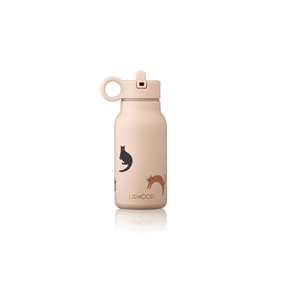 Liewood Falk Water Bottle - Miauw - Apple Blossom Mix-Drinking Bottles-250ml- | Natural Baby Shower