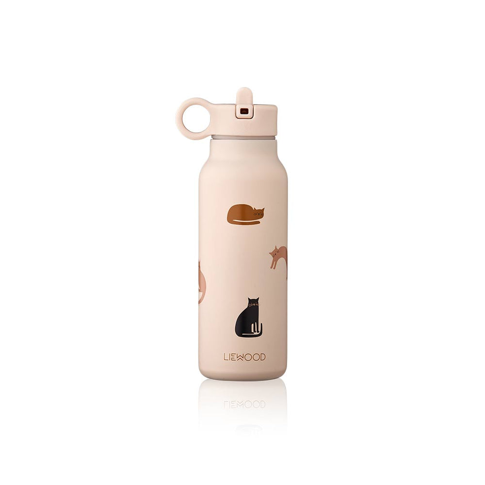 Liewood Falk Water Bottle - Miauw - Apple Blossom Mix-Drinking Bottles-350ml- | Natural Baby Shower