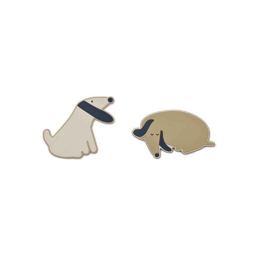 Liewood Gia Teethers - Dog - Oat Mix - 2 Pack-Teethers- | Natural Baby Shower
