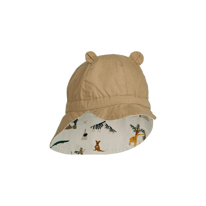 Liewood Gorm Reversible Sun Hat (2023) - Sandy - All Together-Hats-Sandy-0-3m | Natural Baby Shower