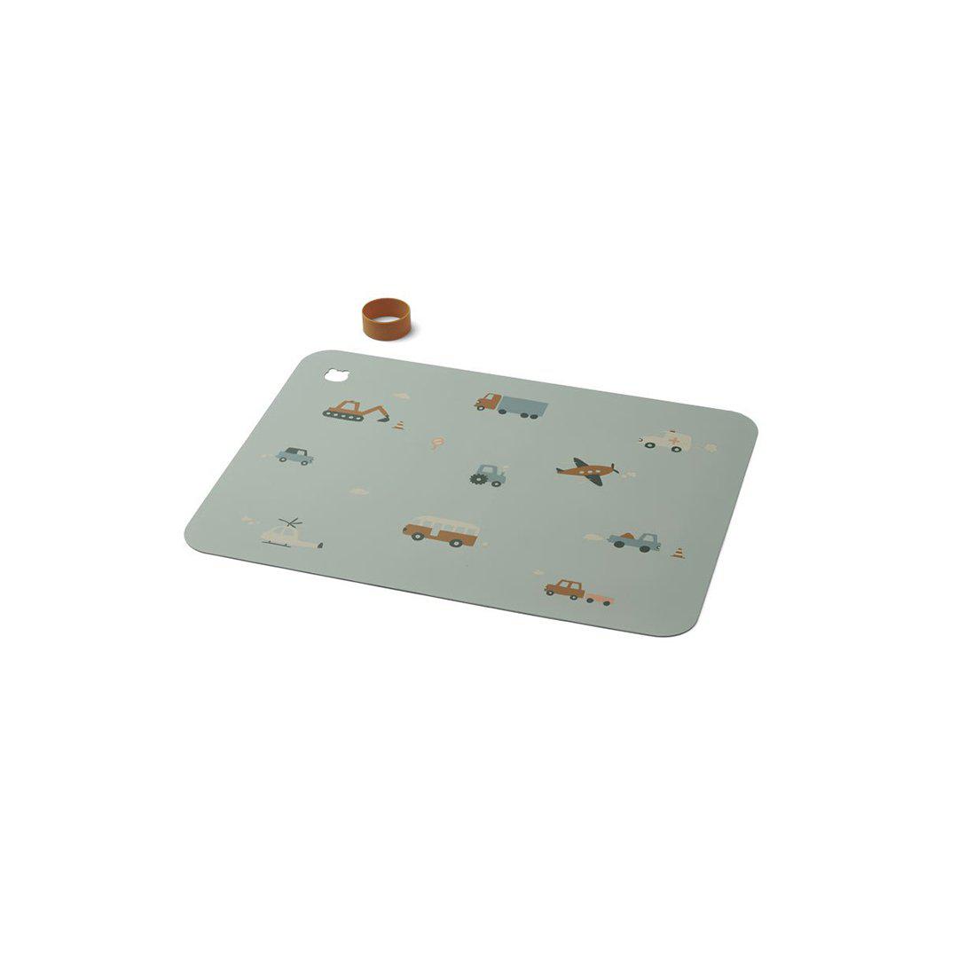 Liewood Jude Placemat - Vehicles - Dove Blue Mix-Placemats- | Natural Baby Shower