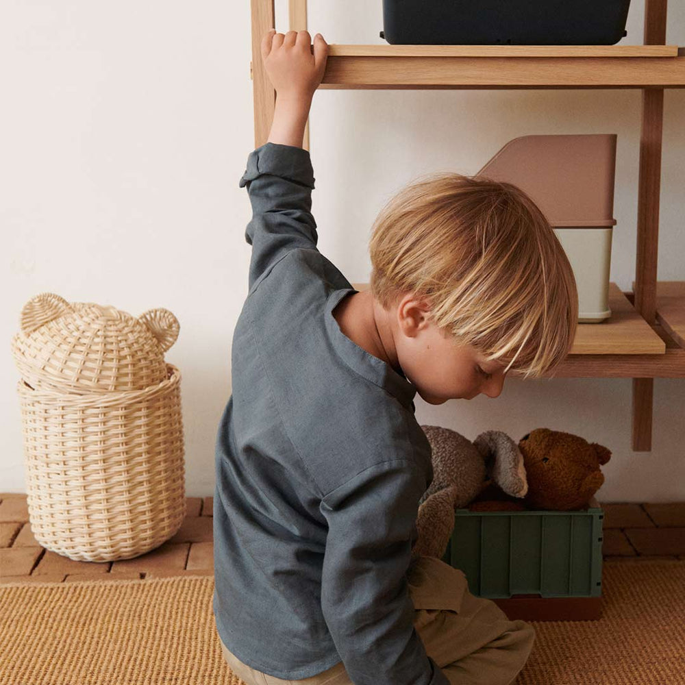 Liewood Kana Rattan Basket - Natural-Storage Baskets-Natural- | Natural Baby Shower