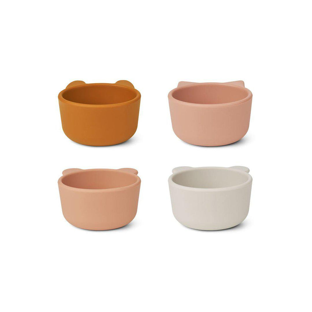 Liewood Malene Silicone Bowls - Pale Tuscany Multi Mix - 4 Pack-Bowls- | Natural Baby Shower