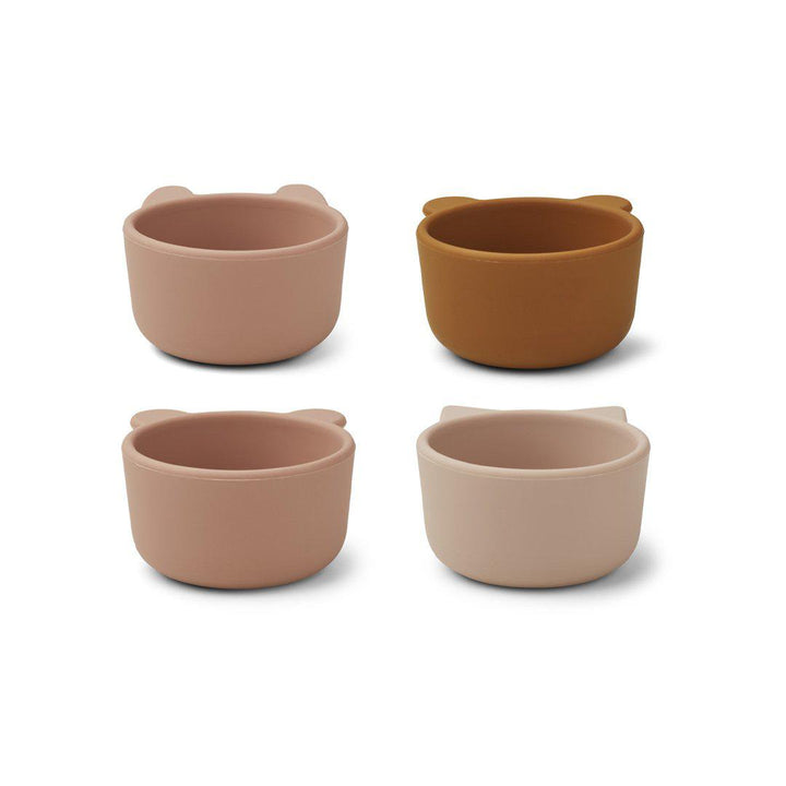 Liewood Malene Silicone Bowls - Rose Multi Mix - 4 Pack-Bowls-Rose Multi Mix- | Natural Baby Shower