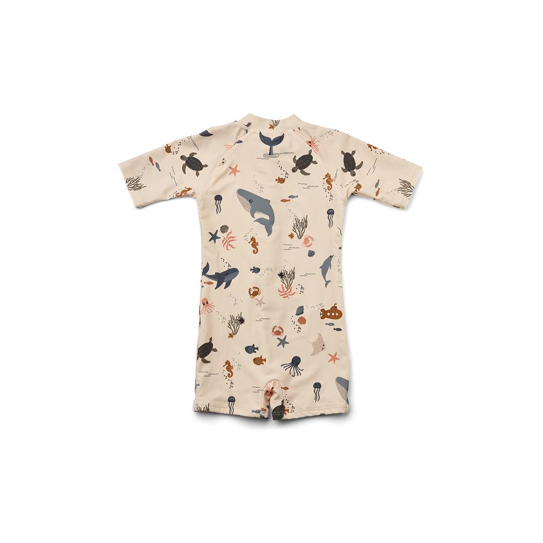 Liewood Max Swim Jumpsuit (2023) - Sandy - Sea Creature-Swim Jumpsuits-Sandy-1y | Natural Baby Shower