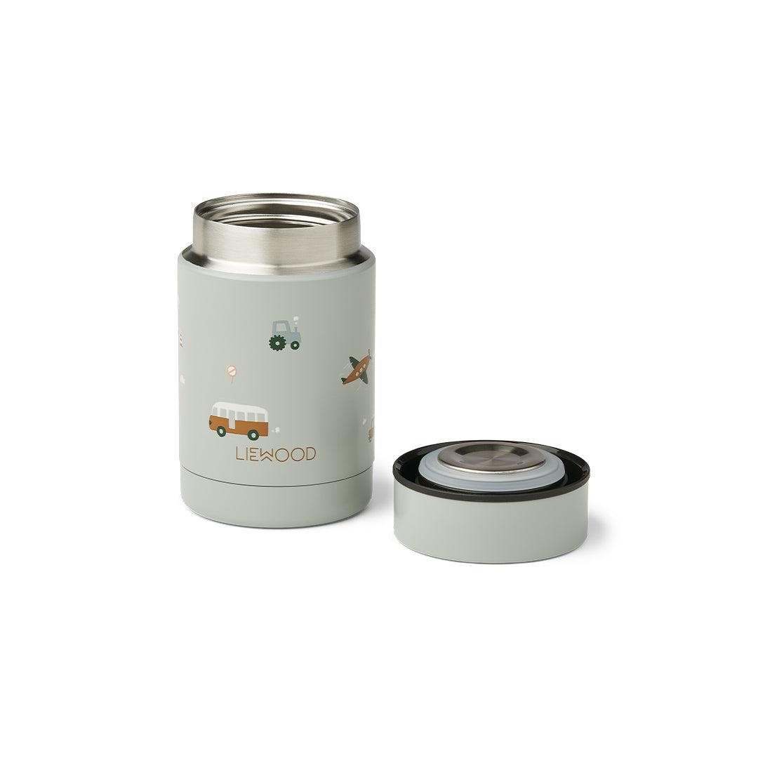 Liewood Nadja Food Jar - Vehicles - Dove Blue Mix-Food Storage- | Natural Baby Shower