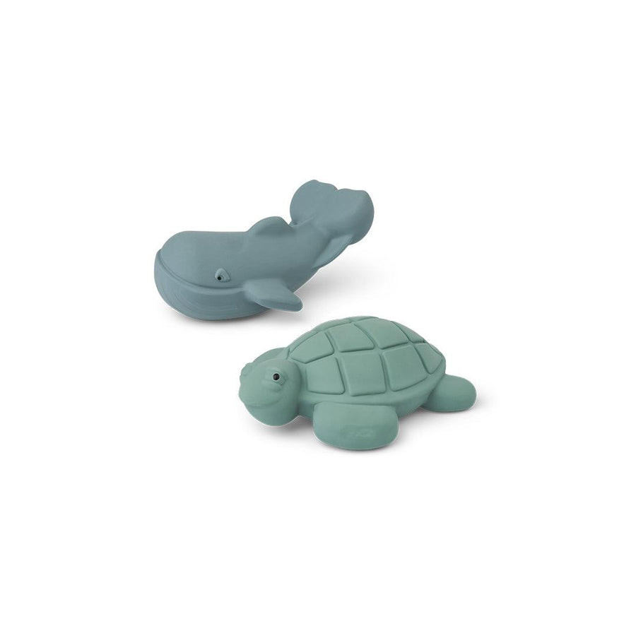 Liewood Ned Bath Toys - Peppermint/Whale Blue Mix - 2 Pack-Bath Toys- | Natural Baby Shower