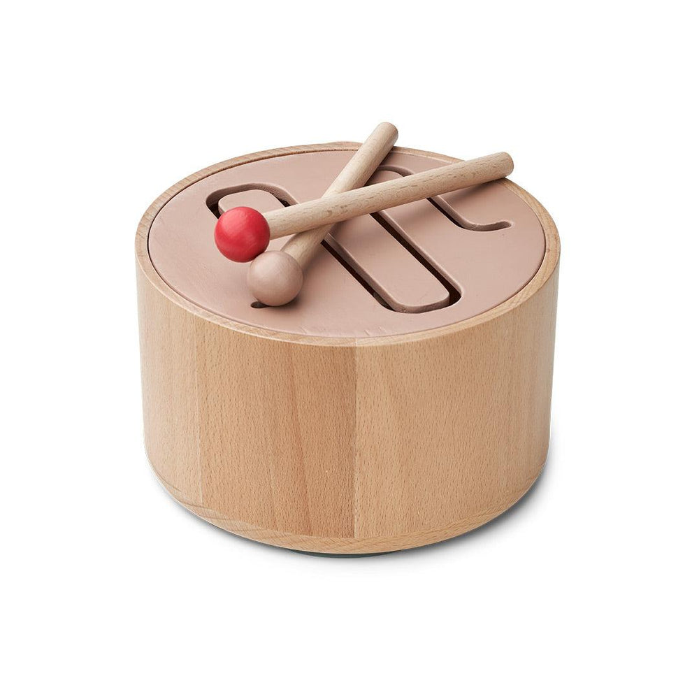 Liewood Pete Drum - Tuscany Rose/Apple Red Mix-Musical Instruments- | Natural Baby Shower