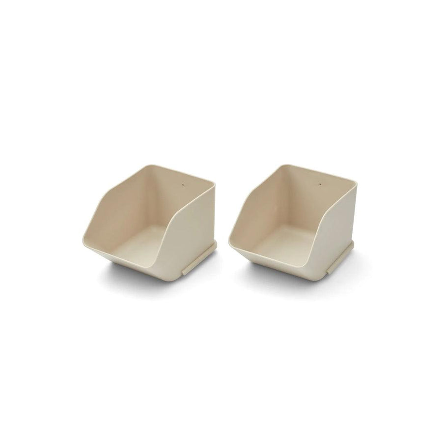 Liewood Rosemary Desktop Organiser - 2 Pack - Sandy-Storage Pots-Sandy-Small | Natural Baby Shower