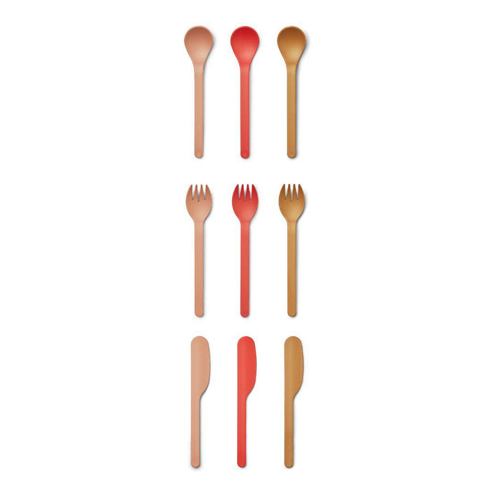Liewood Ryan Cutlery Set - Tuscany Rose Multi Mix - 9 Pack-Cutlery- | Natural Baby Shower