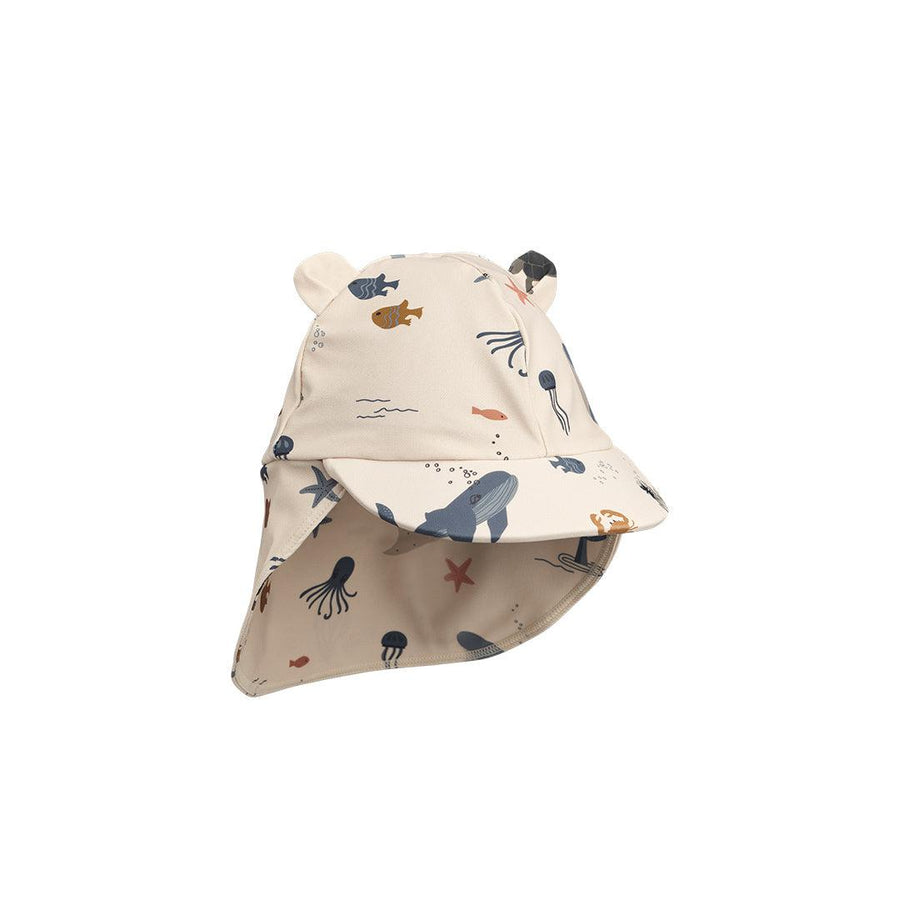 Liewood Senia Sun Hat (2023) - Sandy - Sea Creature-Hats-Sandy-3-6m | Natural Baby Shower
