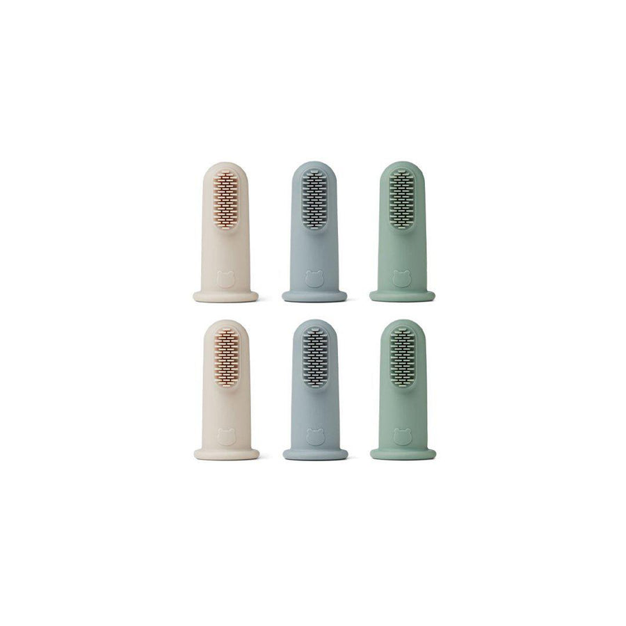 Liewood Simon Finger Toothbrushes - Peppermint Multi Mix - 6 Pack-Toothcare- | Natural Baby Shower