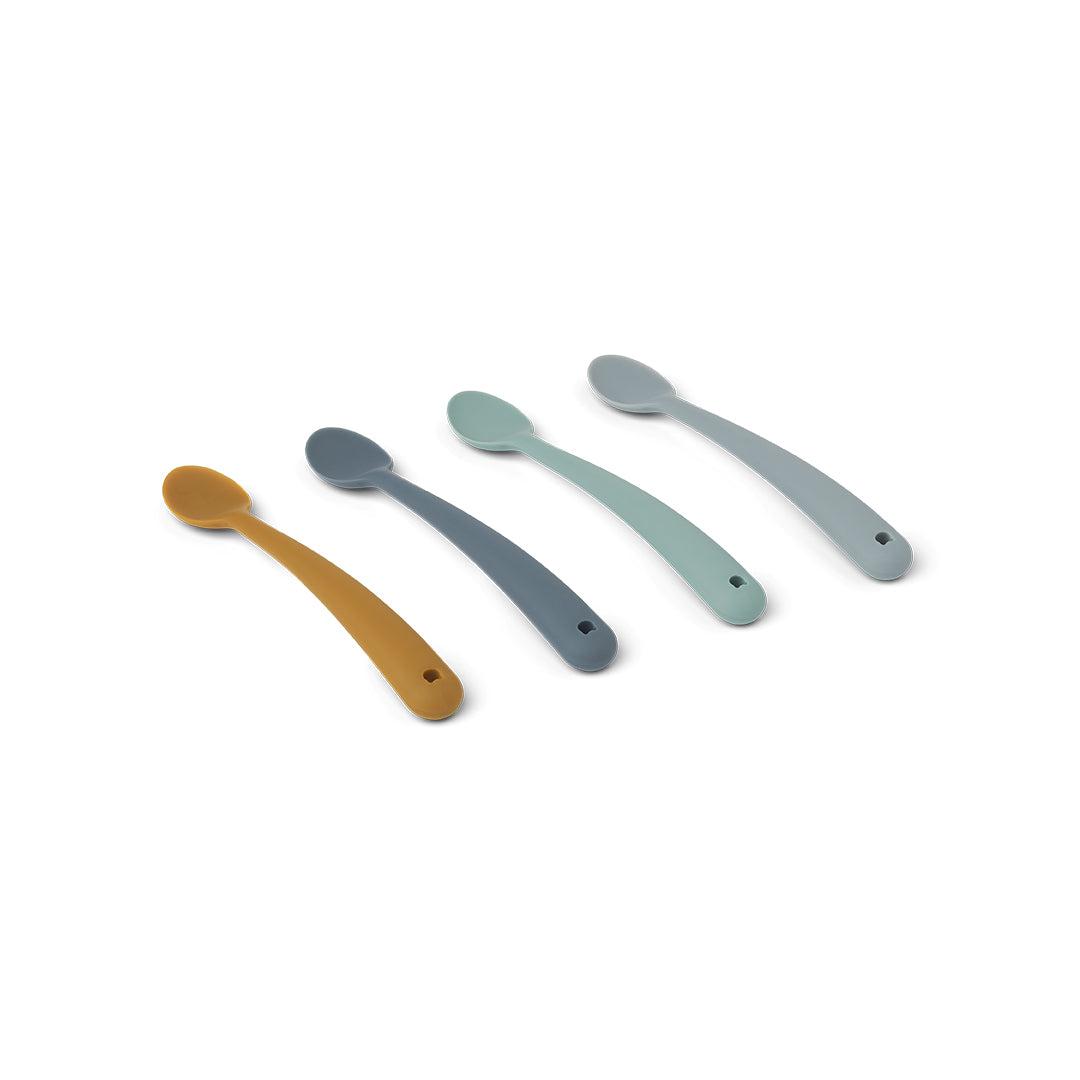 Liewood Siv Feeding Spoons - Blue Multi Mix - 4 Pack-Cutlery- | Natural Baby Shower