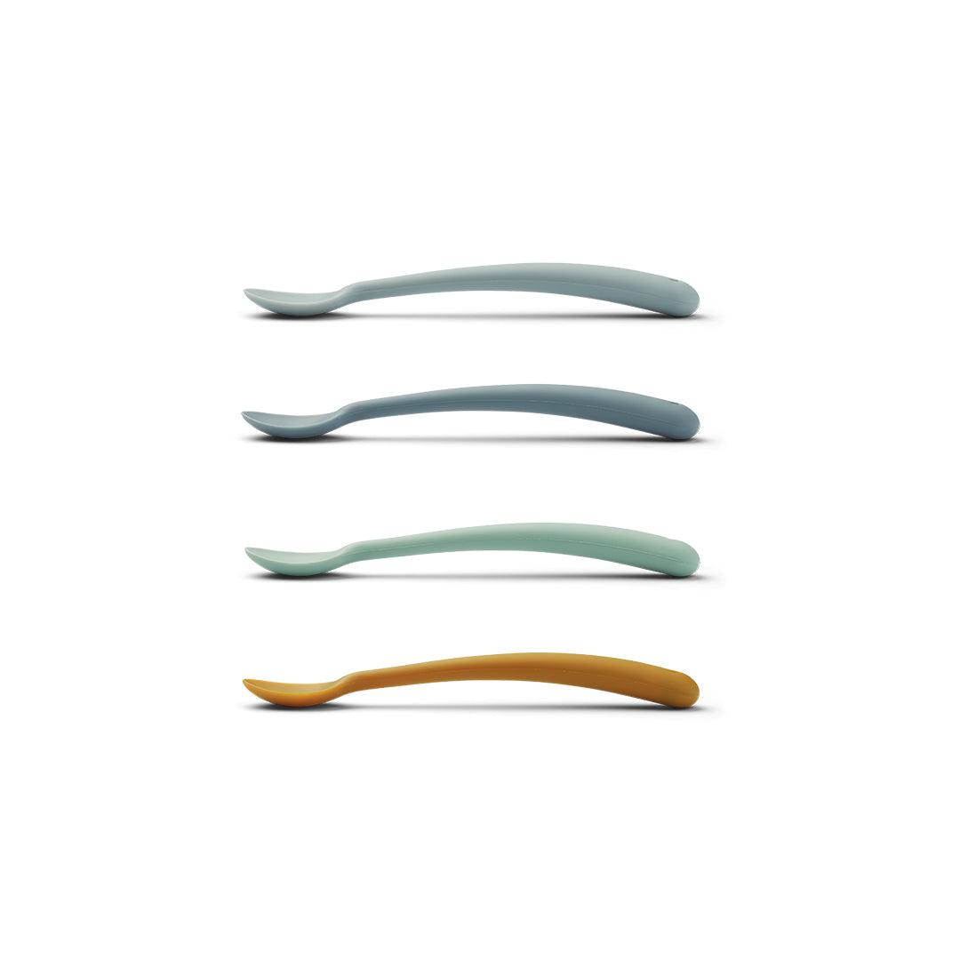 Liewood Siv Feeding Spoons - Blue Multi Mix - 4 Pack-Cutlery- | Natural Baby Shower