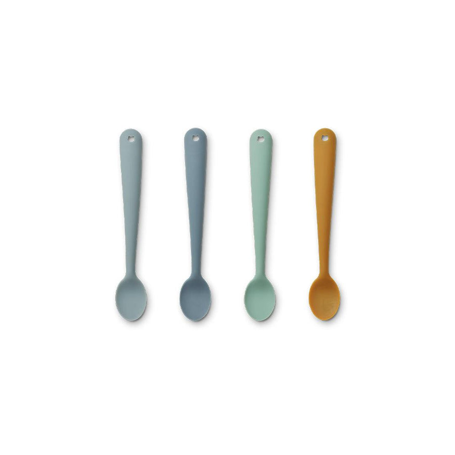 Liewood Siv Feeding Spoons - Blue Multi Mix - 4 Pack-Cutlery- | Natural Baby Shower
