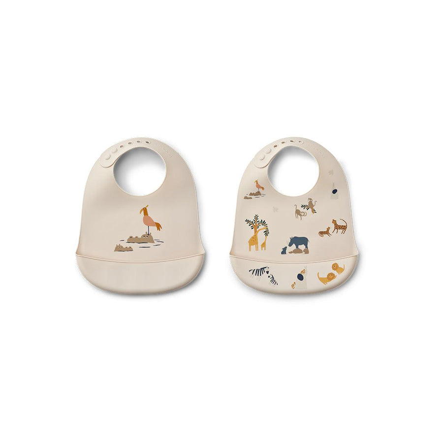 Liewood Tilda Silicone Bibs - 2 Pack - Sandy - All Together-Bibs-Sandy-All Together | Natural Baby Shower