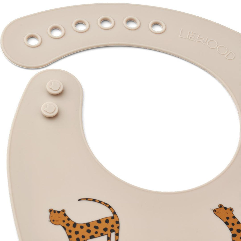 Liewood Tilda Silicone Bibs - 2 Pack - Sandy - Leopard-Bibs-Sandy-Leopard | Natural Baby Shower