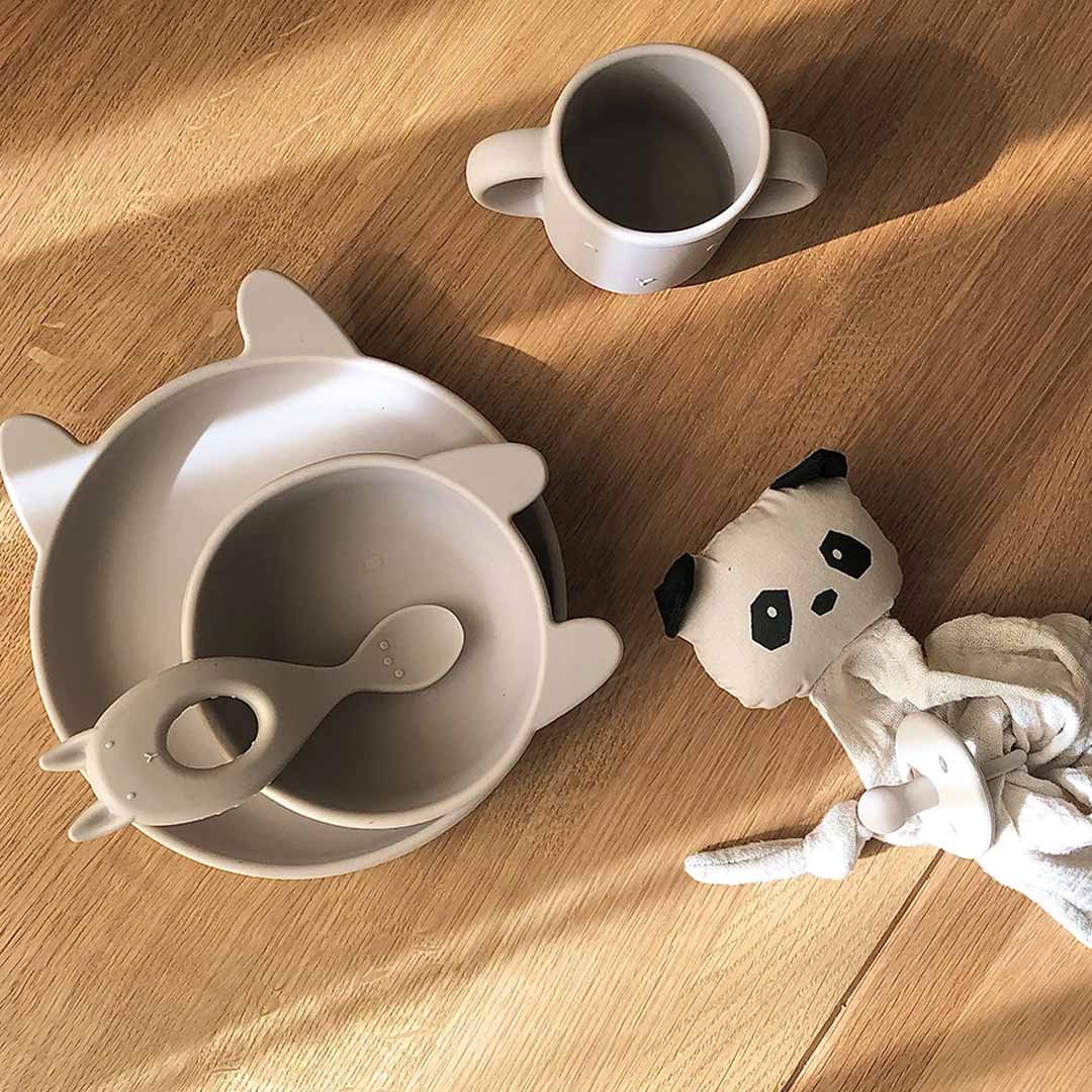 Liewood Vivi Silicone Set - Rabbit - Sandy-Feeding Sets- | Natural Baby Shower
