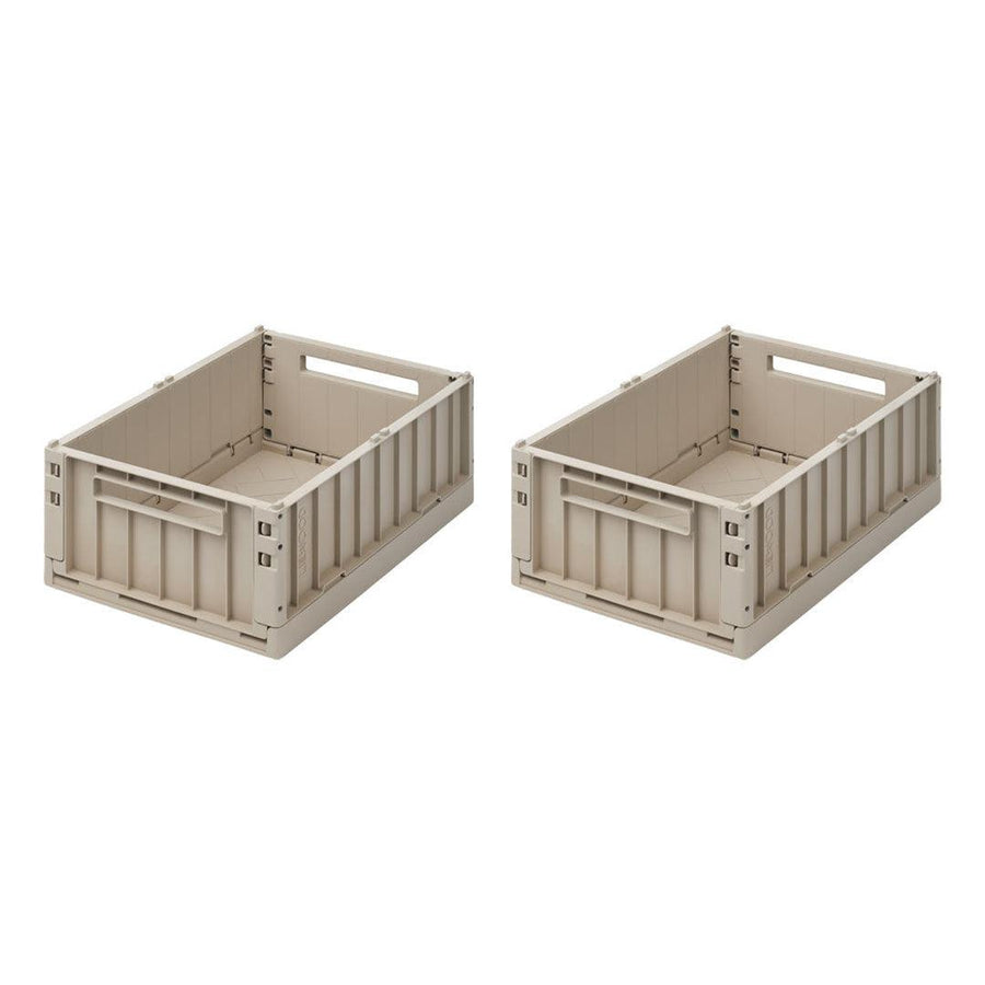 Liewood Weston Storage Boxes - Sandy - Medium - 2 Pack-Storage- | Natural Baby Shower