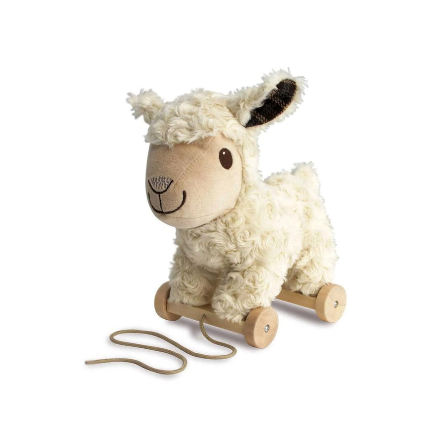 Little Bird Told Me Lambert Sheep Pull Along Toy - White-Pull-Alongs- | Natural Baby Shower