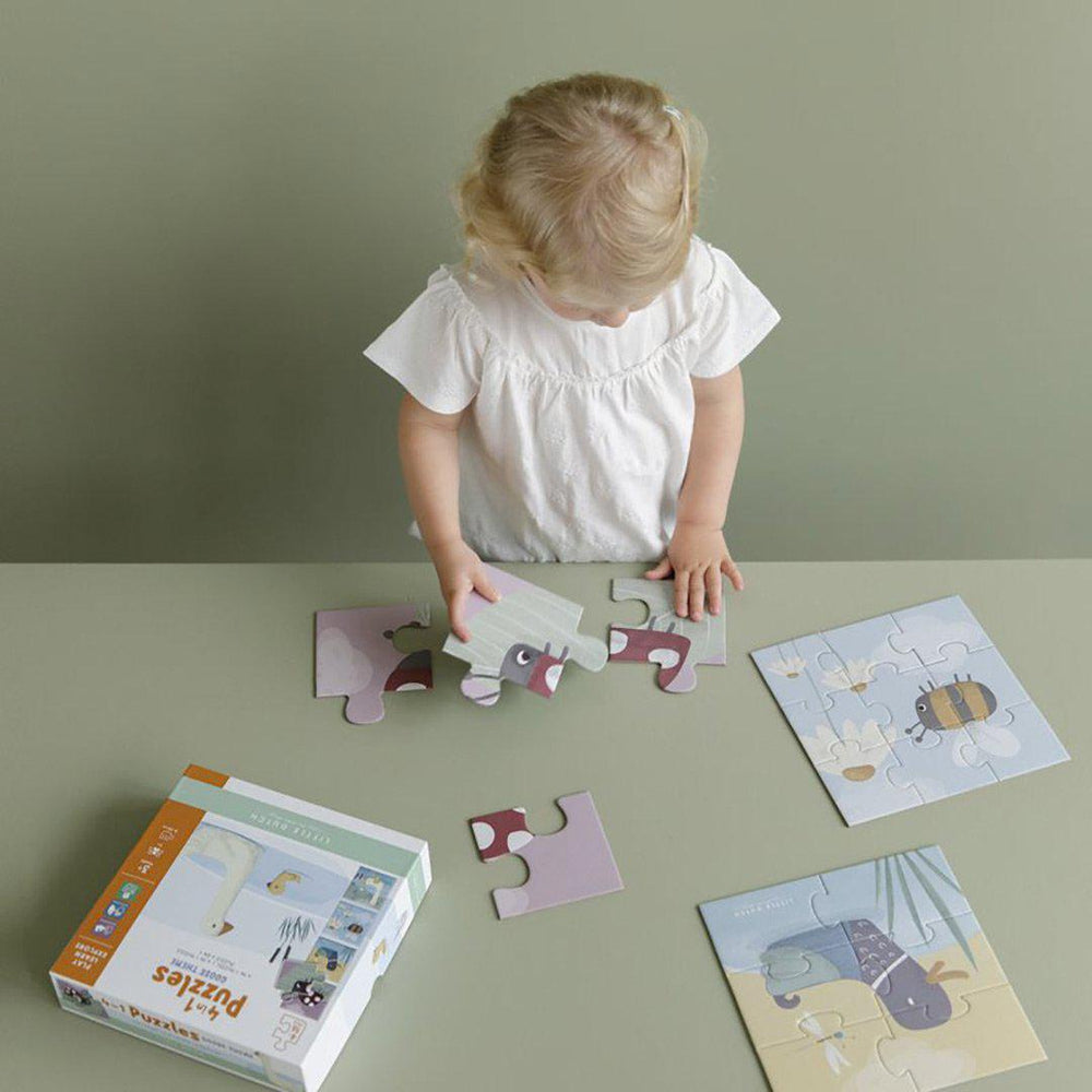 Little Dutch 4-in-1 Puzzles - Little Goose-Puzzles + Games-Little Goose- | Natural Baby Shower