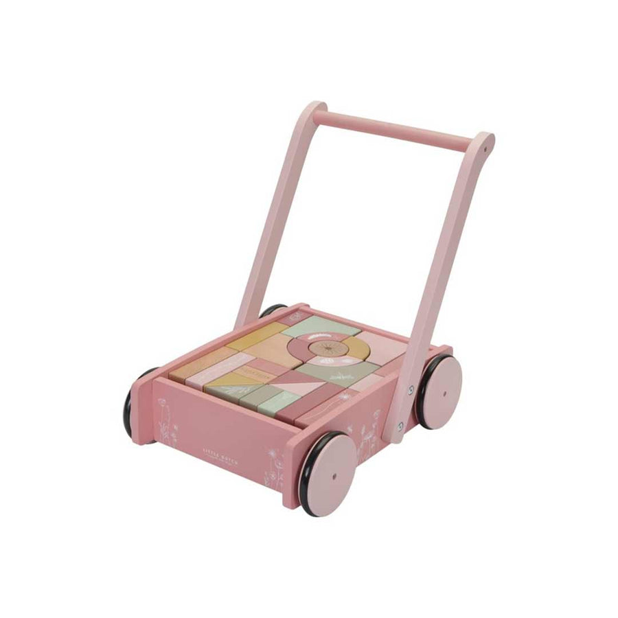 Little Dutch Block Trolley - Wild Flowers-Push-Alongs- | Natural Baby Shower