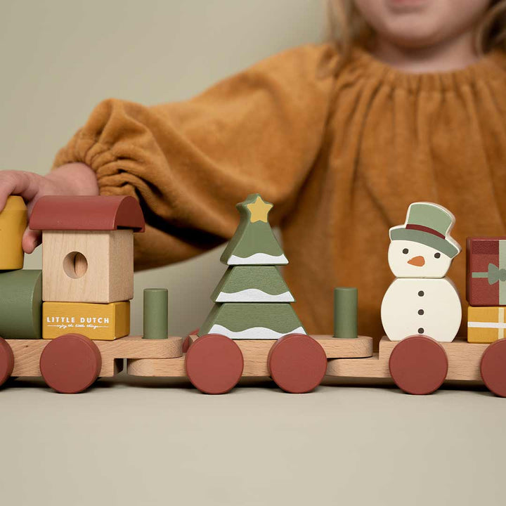 Little Dutch Christmas Blocks Train-Train Sets- | Natural Baby Shower