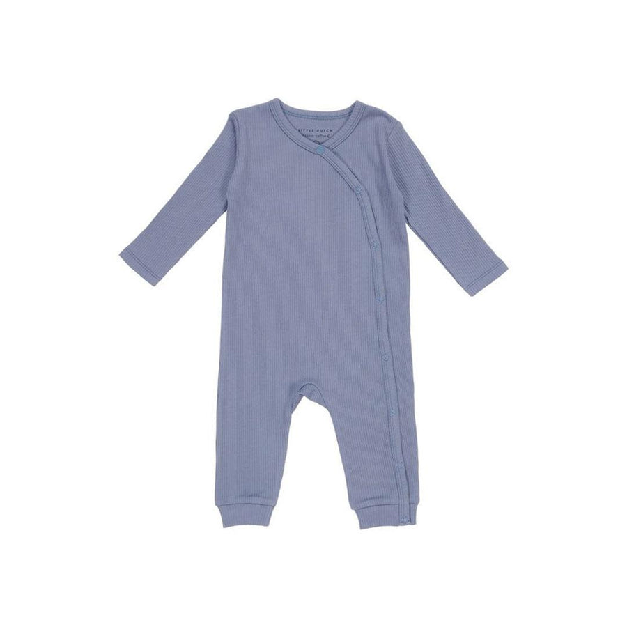 Little Dutch One-Piece Wrap Suit - Rib Blue-Rompers-Rib Blue-50/56 | Natural Baby Shower