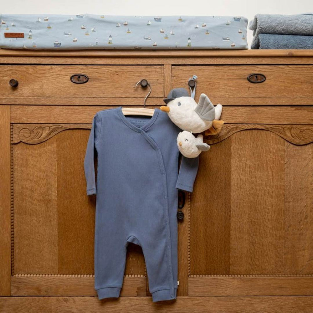 Little Dutch One-Piece Wrap Suit - Rib Blue-Rompers-Rib Blue-50/56 | Natural Baby Shower