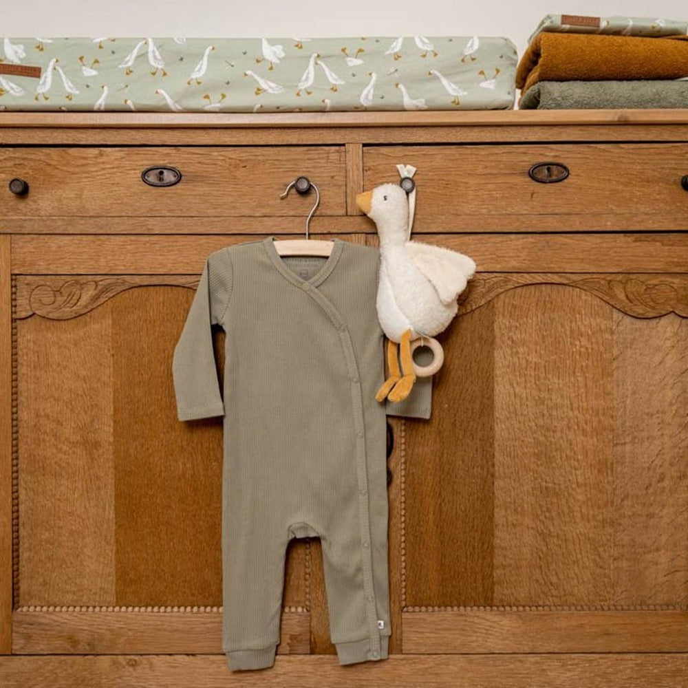 Little Dutch One-Piece Wrap Suit - Rib Olive-Rompers-Rib Olive-50/56 | Natural Baby Shower