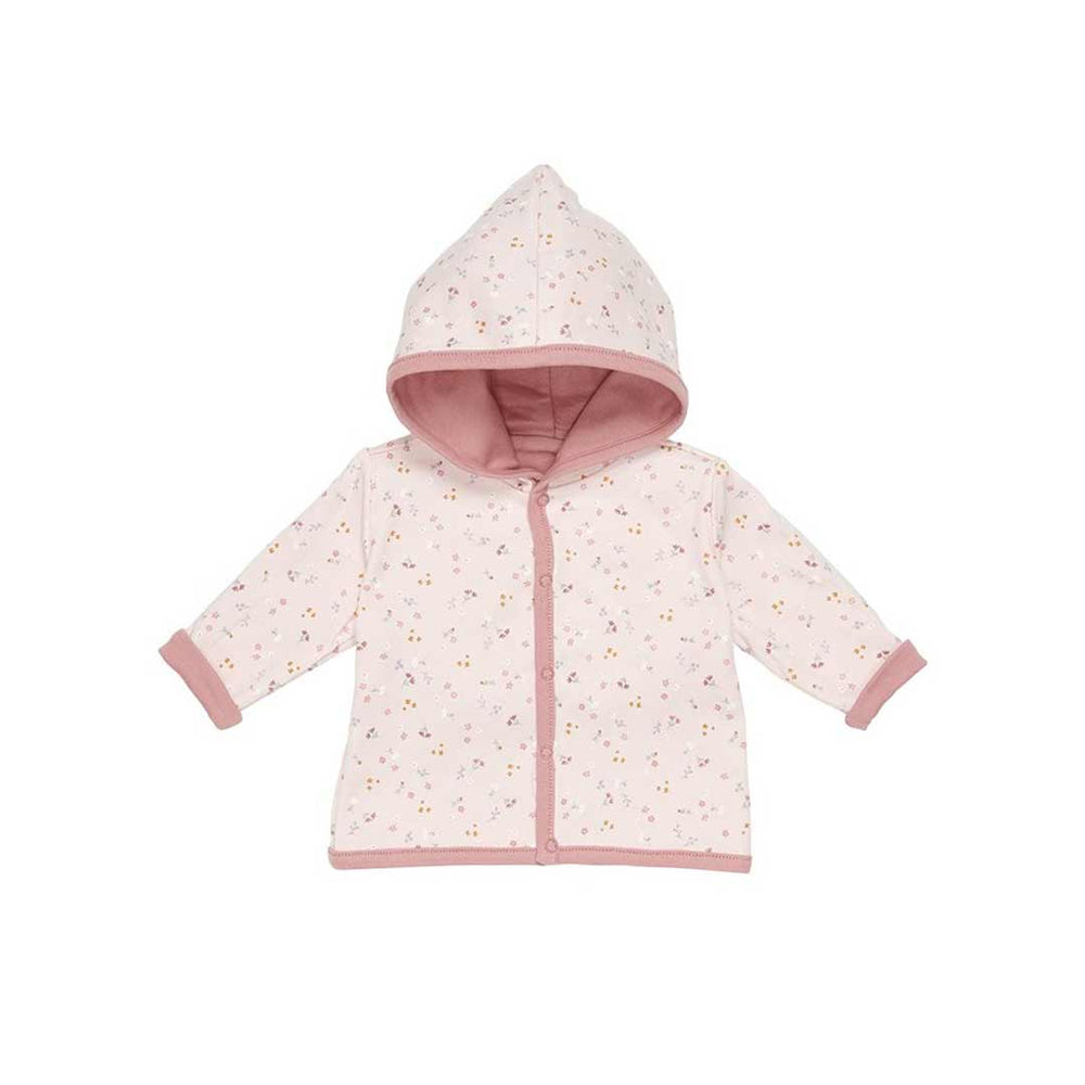 Little Dutch Reversible Jacket - Flowers + Butterflies - Pink-Coats-Pink-50/56 | Natural Baby Shower